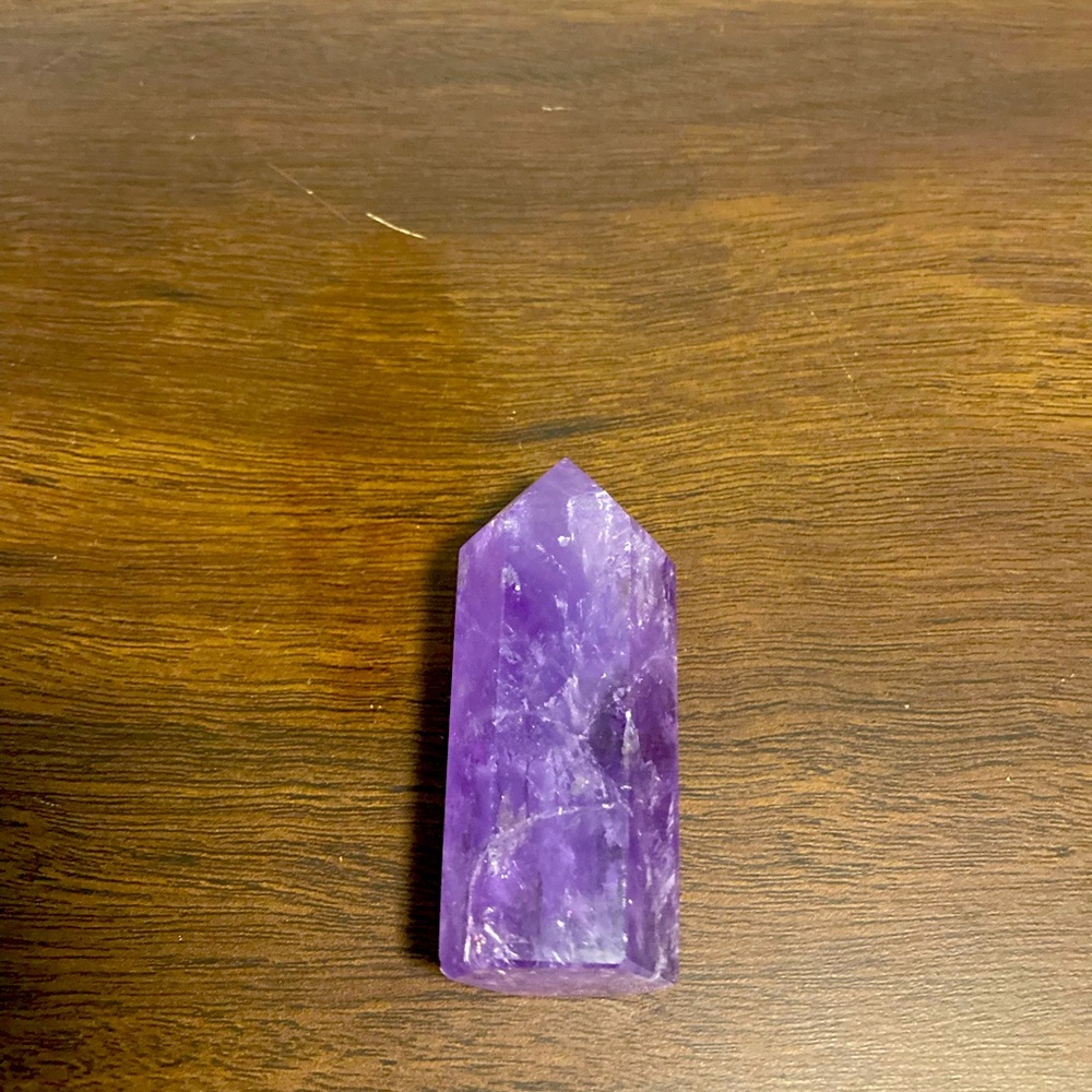 Purple amethyst spike healing stone